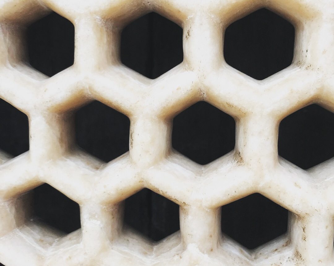 Honeybee combs of marble